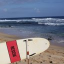 Big waves dictate rescue lifeguard on duty