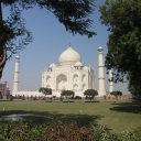 Taj framed by trees