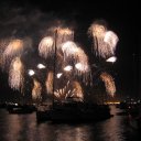 Watching the fireworks from my sailboat in San Francisco, California USA