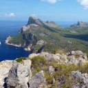 The rugged coastline of Mallorca