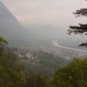 Looking down on Vaduz and great valley