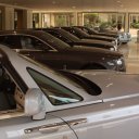 Look inside of the Rolls Royce dealership