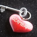 Mozambique etched key chain