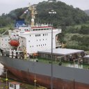 Ship-passing-through-the-Panama-Canal