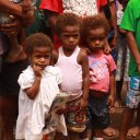 Children in the small village of Foke