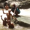 Wild river near village of Foke
