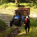 Trying to pull palm oil out of a raging river