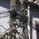 Tangled phone lines, Cuidad del Este