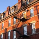 Shot of one of Pittsburgh's many brick buildings