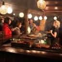 Selling Polish Sausages and other meats, Old Town Krakow