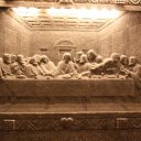 The Last Supper carving deep in the Wieliczka Salt Mine