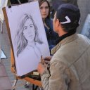 Arbat Street, Artist painting live