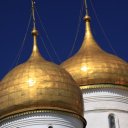 Two onion domes on the Kremlin Cathedrals