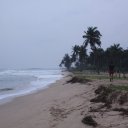 Nilaveli Beach after sunset - before impending storm