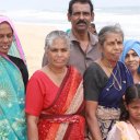 Women on the beach at Nilaveli