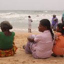 Women on the beach at Nilaveli