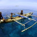 traditional boat in Raja Ampat