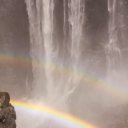 Double rainbow next to Victoria Falls