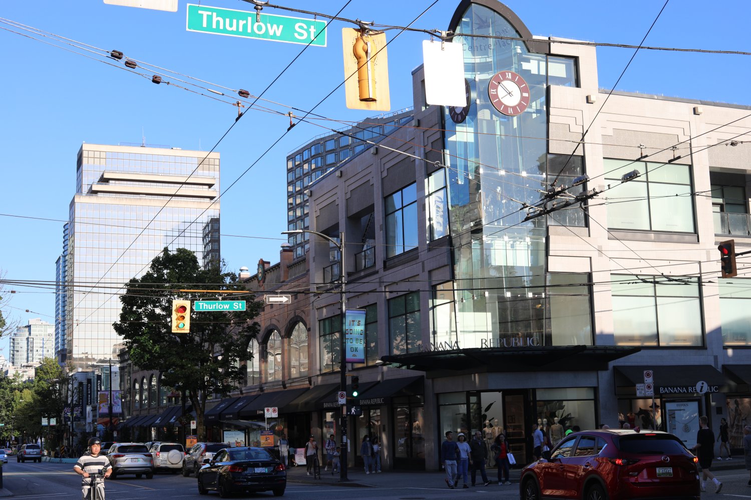 Robson street is a shopping district in vanvoucer and its named