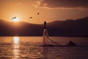 Flyboard at sunset