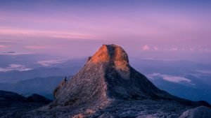 Golden and pink of Mount Kinabalu