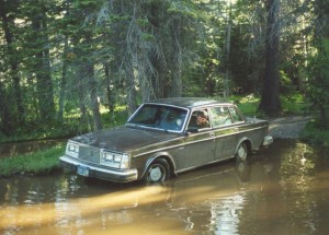 Typical roadway at Rubicon Springs Trail at Lake Tahoe - not an easy drive for a 2wd vehicle - lots of getting out and removing big rocks and pieces of wood and driving through lots of muddy water!