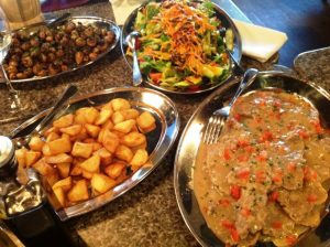 Saskatchewan - Regina - La Fortuna Ristorante - Picatta al Limone, Roasted Potatoes, Mushrooms and Salad 1 - Salloum