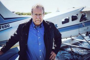 Peter Greenberg at Lake HoodSeaplane Base, Anchorage - Photo credit: Courtney Crockett