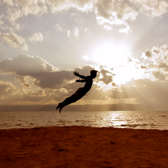 flying at the beach