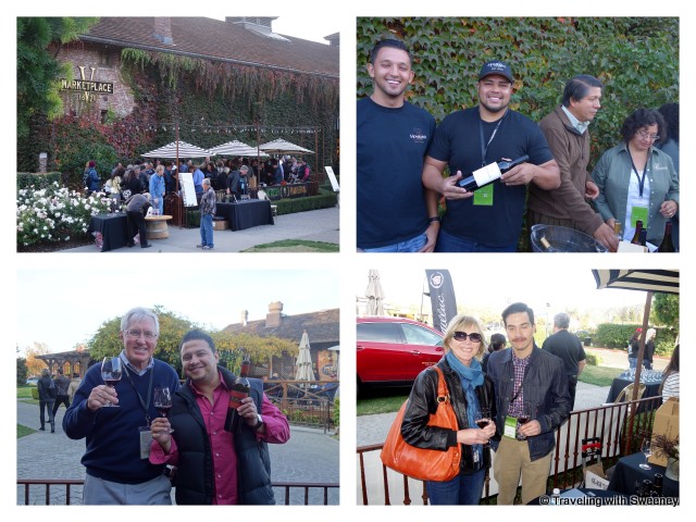Yountville vine pavilion – Clockwise from top right: Puentes Family, Ignacio Delgadillo, Mr. TWS with Jaime Orozco of Mi Sueno Winery