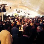 Inside the main tent