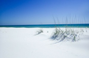 Exploring the white sand beaches of Shell Island