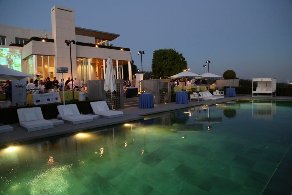 Infinity pool in front of the Pritzker Estate