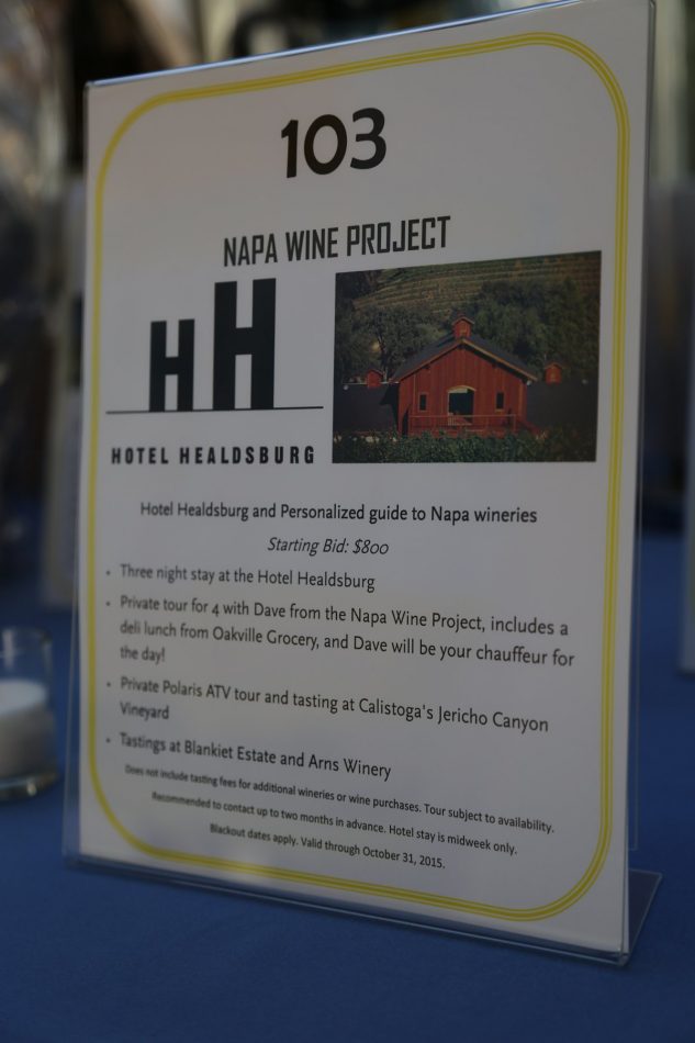 The Napa Wine Project auction item