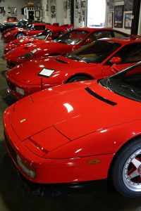 "Red Row" - lineup of Ferraris