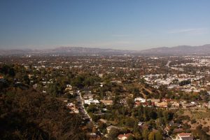 View from Mulholland drive overlooking the San Fernando Valley