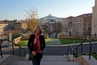 Arrived in Marseille! Beautiful backdrop of Marseille's Eiffel Tower, Basilica Notre Dame de la Garde from the steps of the InterContinental Marseille Hôtel Dieu