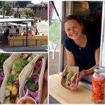 Service with a smile adds to the enjoyment of these delicious fresh tacos ("The Fin" between "The Birds") at Victory Taco