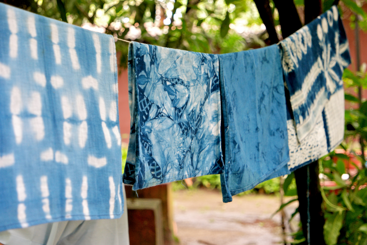 Indigo dyed fabrics