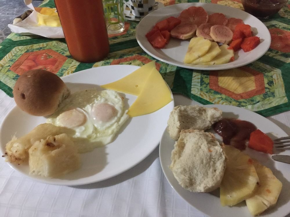 Typical morning breakfast. To be honest, one of my favorite meals I had here. Simple, quick, and delicious!