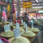 different types of rice for sale at Somphet Market - Chiang Mai, Thailand