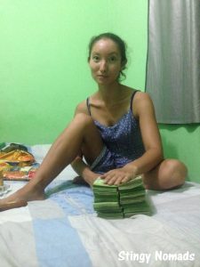 In Venezuela counting your money takes a lot of time. 50B notes (equivalent of $10 notes).