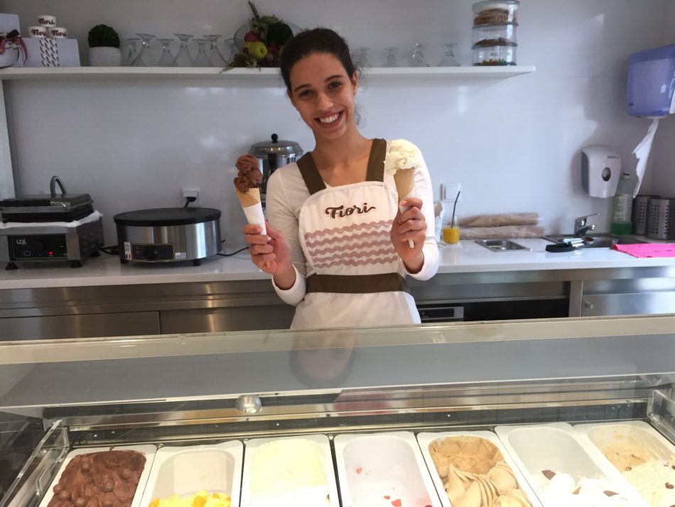 Bianca gave us icecream for free. Her pretty smile was included.