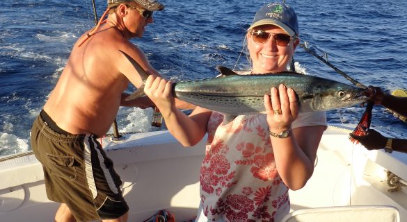 Woman holding a fish