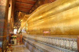 At Wat Po, the Reclining Buddha