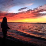 Sunset over Skilak Lake.