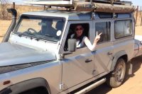 My guide Hans and I on our long-haul trip through Namibia. Kristen Gill Photography - All Rights Reserved.