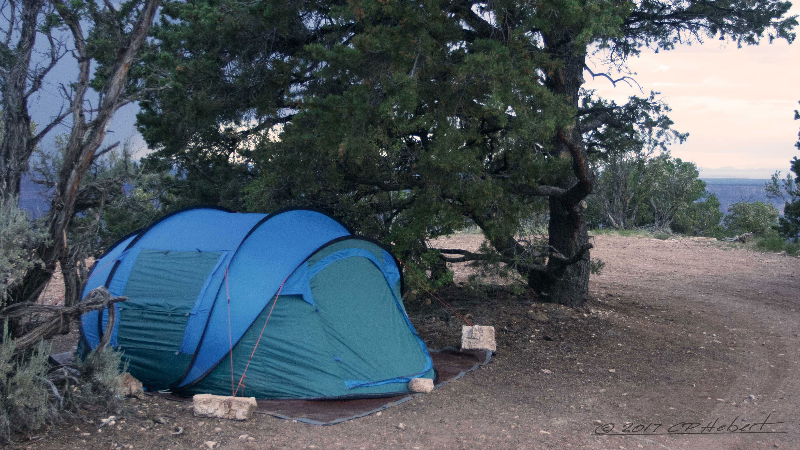 Our tent and bedding, at this point, remain dry. Know that you should "wet test" your tent before you commit it to a bucket list trip.