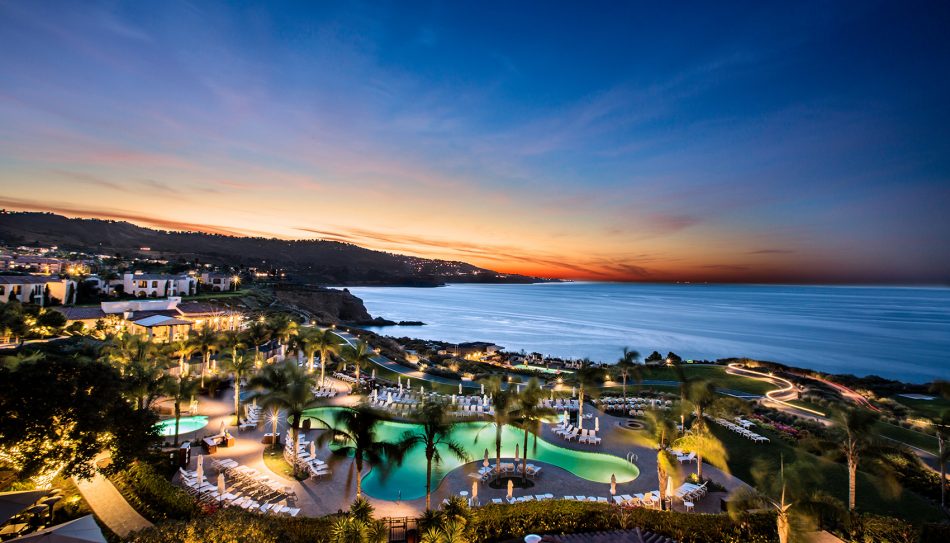 Sunset at Terranea beach resort in southern california