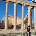 The author in front of the Parthenon in Athens